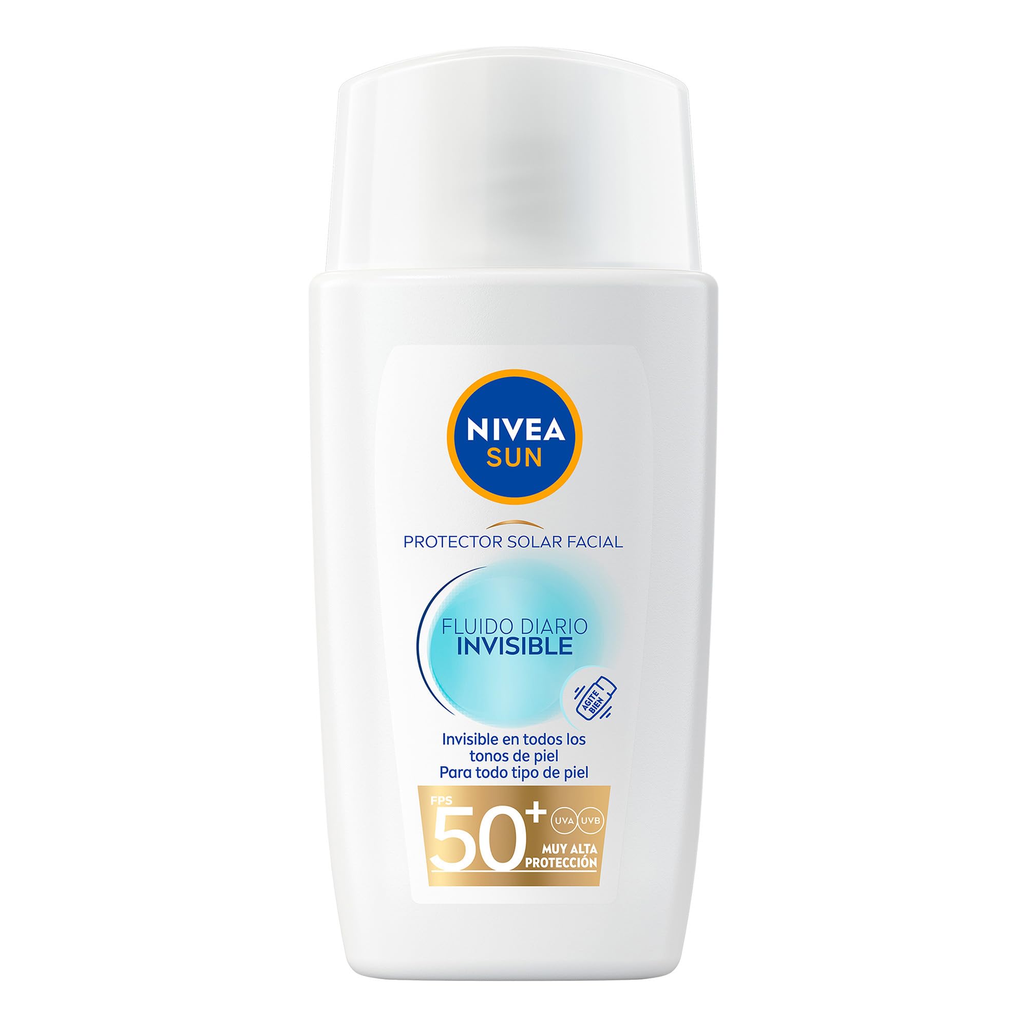 NIVEA SUN Protector Solar Facial Fluido Diario con Niacinamida (40 ml) Efecto Mate y Antioxidantes