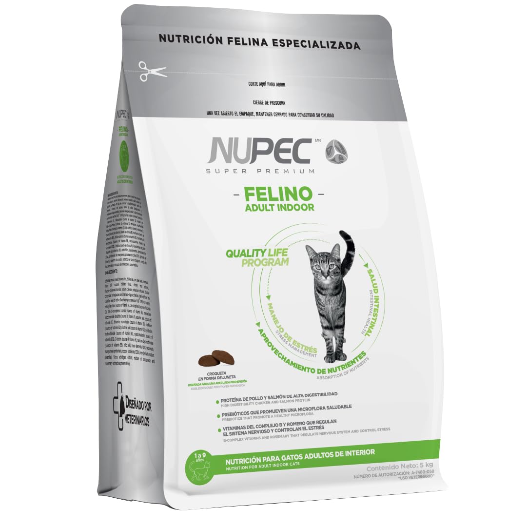 Nupec Comida para Felino Adul Indoor, 5 kg