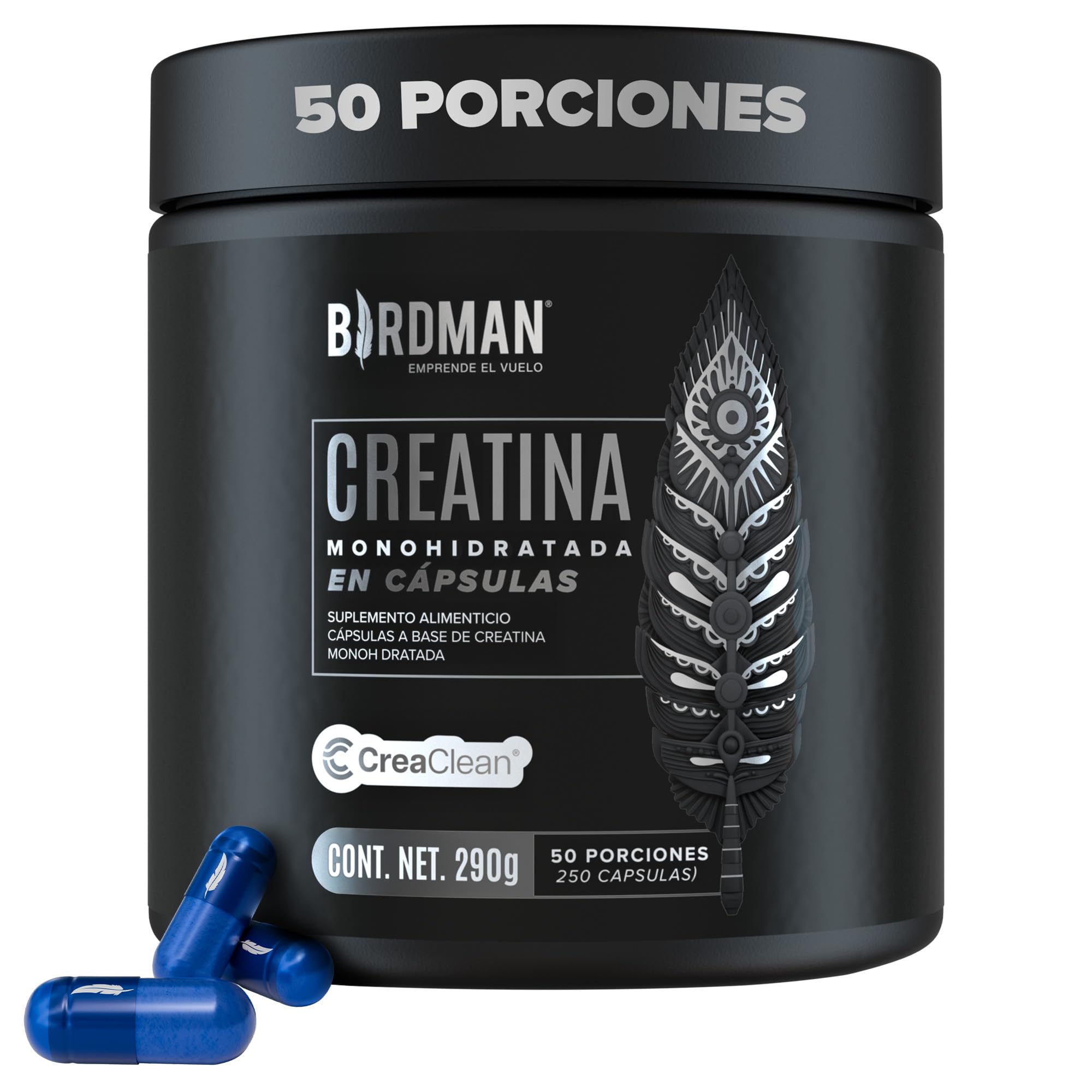 BIRDMAN Creatina Monohidratada de Alta Pureza en Cápsulas